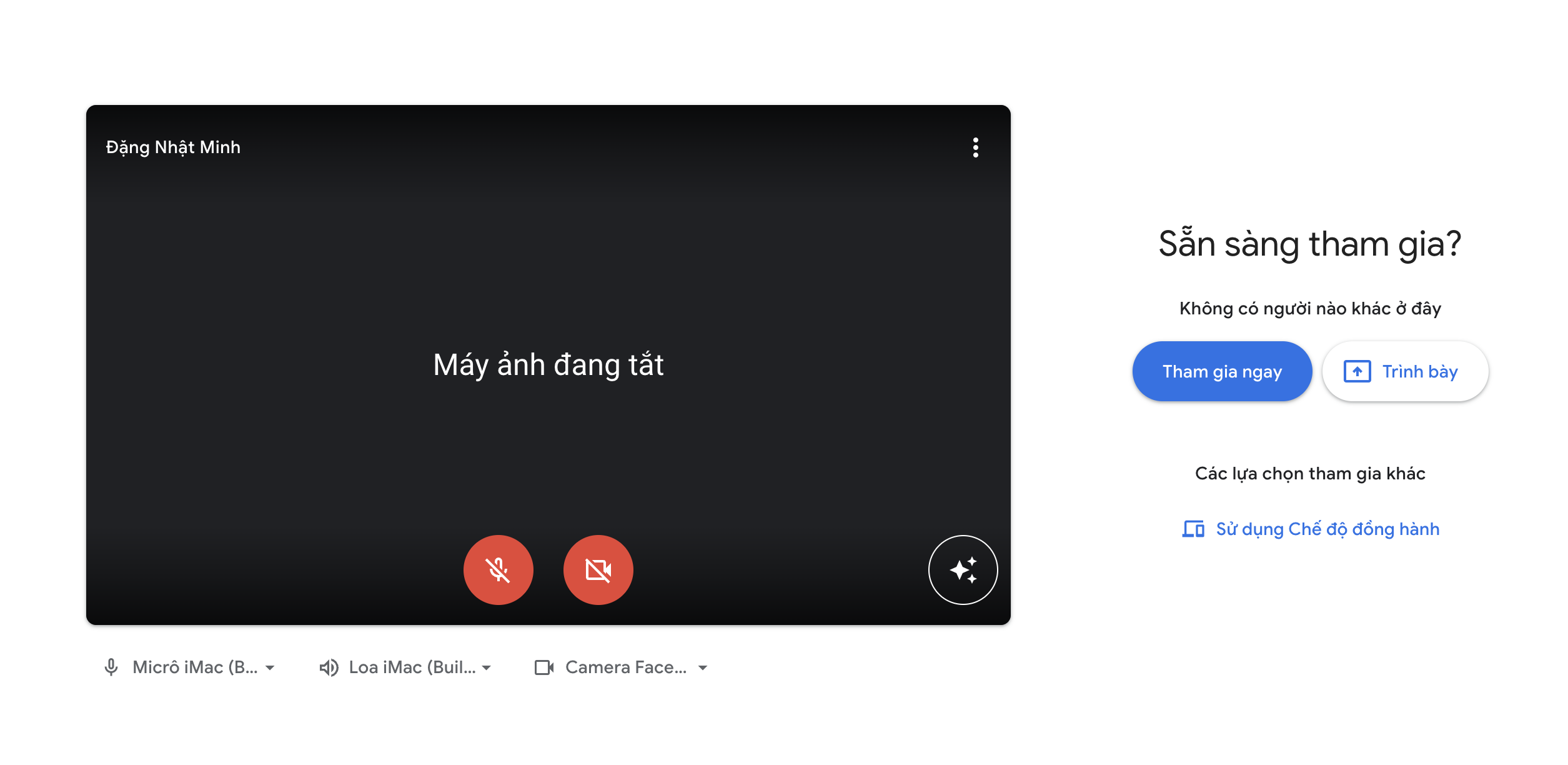 Cách tắt micro và máy ảnh khi sử dụng Google Meet